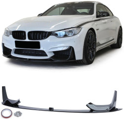 LAME BECQUET SPOILER AVANT NOIR BRILLANT BMW SERIE 3 F80 M3  SERIE 4 F82 F83 M4 (05952)