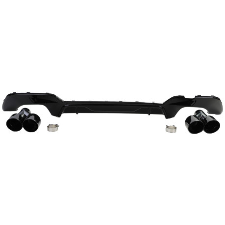 DIFFUSEUR SPORT NOIR BRILLANT SORTIES NOIRES BMW SERIE 3 G20 318 320 (05958)