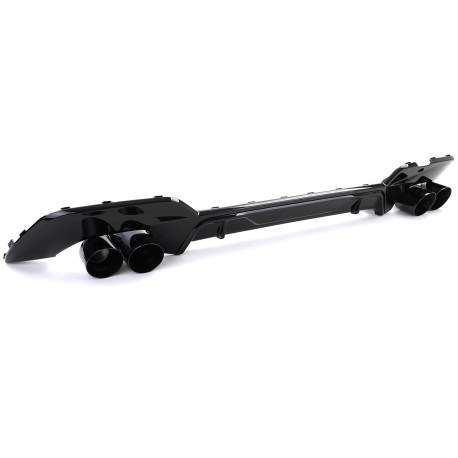 DIFFUSEUR SPORT NOIR BRILLANT SORTIES NOIRES BMW SERIE 3 G20 318 320 (05958)