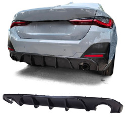 DIFFUSEUR SPORT NOIR BRILLANT SORTIES DROITE ET GAUCHE BMW SERIE 4 G26 GRAN COUPE (05960)