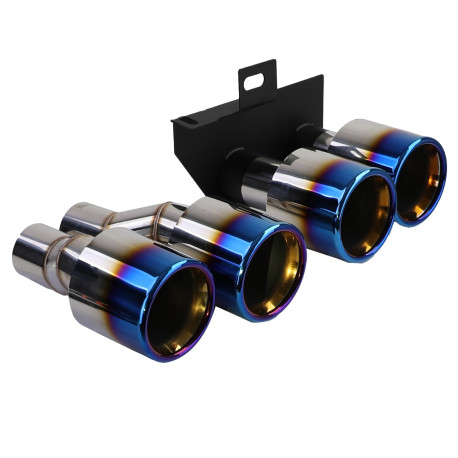 4 SORTIES ECHAPPEMENT DUPLEX SPORT CHROME BMW SERIE 5 F10 F11 F12 F13 (05428)