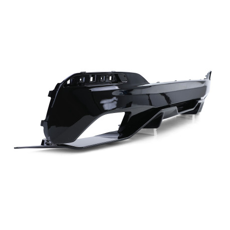 DIFFUSEUR SPORT NOIR DOUBLE SORTIE NOIR BRILLANT BMW SERIE 5 G30 G31 PACK M (05975)