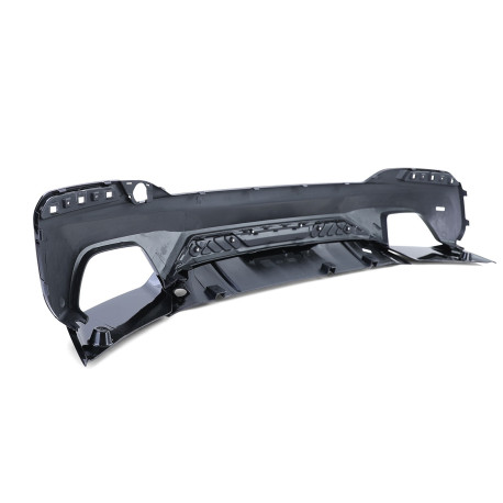 DIFFUSEUR SPORT NOIR DOUBLE SORTIE NOIR BRILLANT BMW SERIE 5 G30 G31 PACK M (05975)