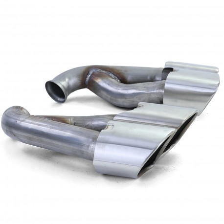 DOUBLES SORTIES ECHAPPEMENT SPORT TURBO LOOK PORSCHE CAYENNE TYPE 92A 14-17 (06034)