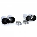 2 DOUBLE SORTIES SILENCIEUX ECHAPPEMENT SPORT INOX PORSCHE 911 TYPE 991.1 2011-2015 (06036)