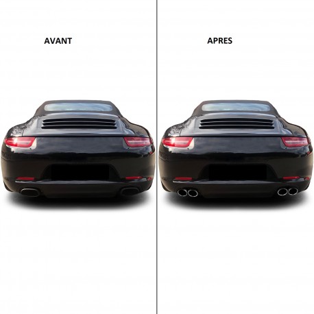 2 DOUBLE SORTIES SILENCIEUX ECHAPPEMENT SPORT INOX PORSCHE 911 TYPE 991.1 2011-2015 (06036)
