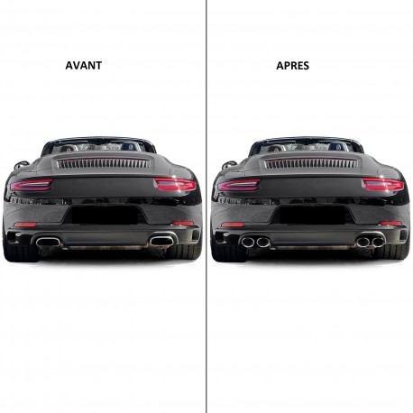 2 DOUBLE SORTIES SILENCIEUX ECHAPPEMENT SPORT INOX PORSCHE 911 TYPE 991.1 2011-2015 (06036)