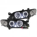 PHARES FEUX AVANTS ANGEL EYES LED NOIR OPEL VECTRA B 1999-2002 PH2 (02874)