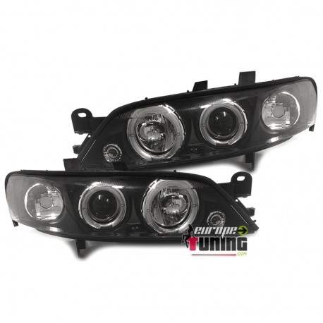 PHARES FEUX AVANTS ANGEL EYES LED NOIR OPEL VECTRA B 1999-2002 PH2 (02874)