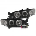PHARES FEUX AVANTS ANGEL EYES LED NOIR OPEL VECTRA B 1999-2002 PH2 (02874)