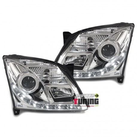 PHARES FEUX AVANTS DEVIL EYES LED CHROME OPEL VECTRA C 2002-2005 PH1 (02873)