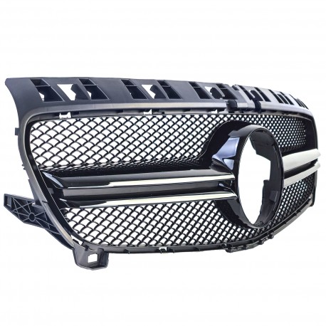 CALANDRE LIGNE A45 AMG NOIRE POUR MERCEDES CLASSE A W176 2015-2018 PH2 (05179)