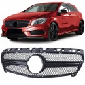 CALANDRE LIGNE A45 AMG NOIRE POUR MERCEDES CLASSE A W176 2015-2018 PH2 (05179)