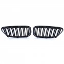 GRILLES CALANDRES SPORT NOIR BRILLANT DOUBLES LAMES BMW SERIE 6 E63 E64 (05127)