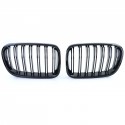GRILLES CALANDRES SPORT NOIR BRILLANT DOUBLES LAMES BMW X3 F25 2010-2014 (05126)