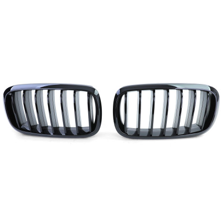 GRILLES CALANDRES SPORT NOIR BRILLANT PACK M-PFM BMW X5 F15 ET X6 F16 (05125)