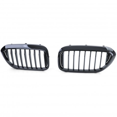 GRILLES CALANDRES SPORT NOIRES BRILLANTES PACK M-PFM BMW SERIE 5 G30 G31 F90 (05087)