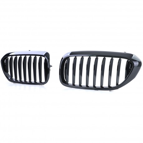 GRILLES CALANDRES SPORT NOIRES BRILLANTES PACK M-PFM BMW SERIE 5 G30 G31 F90 (05087)