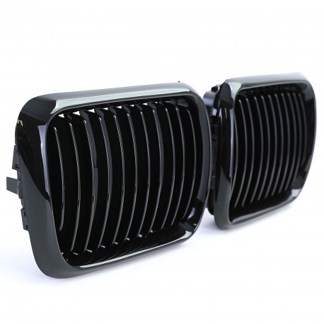GRILLES CALANDRES SPORT NOIR BRILLANT LOOK M PERFORMANCE BMW SERIE 3 E36 PH2 (05074)