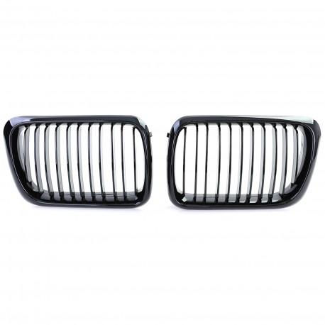 GRILLES CALANDRES SPORT NOIR BRILLANT LOOK M PERFORMANCE BMW SERIE 3 E36 PH2 (05074)