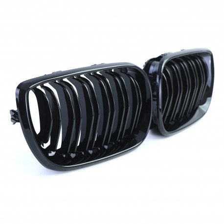 CALANDRES DOUBLE LAMES LOOK PACK M BMW SERIE 3 E46 BERLINE TOURING 2001-2005 PH 2 (05066)