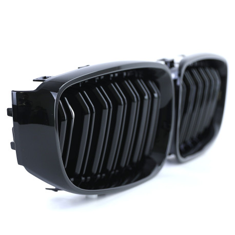 CALANDRES SPORT DOUBLES LAMES NOIR BRILLANT BMW SERIE 3 GT F34 GRAN TURISMO (05056)