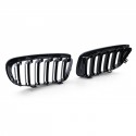 CALANDRES DOUBLE LAMES NOIR BRILLANT BMW SERIE 3 E90 & E91 LCI PHASES 2 08-12 (05035)