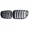 CALANDRES SPORT NOIRES BRILLANTES DOUBLES LAMES PACK M BMW SERIE 1 E81 E82 E87 E88 2007-2012 (05033)