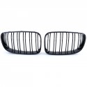 CALANDRES SPORT NOIRES BRILLANTES DOUBLES LAMES PACK M BMW SERIE 1 E81 E82 E87 E88 2007-2012 (05033)