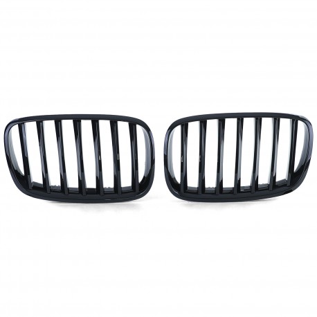 GRILLES CALANDRES SPORT NOIRES BRILLANTES BMW X5 E70 & X6 E71 (05012)
