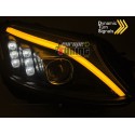 FEUX PHARES AVANTS NOIRS DE JOUR LED MERCEDES CLASSE C W205 2014-2018 (06062)