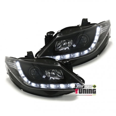 PHARES DIURNES DRL NOIRS SEAT IBIZA 2008- (03398)