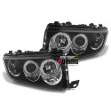 FEUX AVANTS CCFL TUNING ANGEL EYES SKODA FABIA NOIRS (12494)