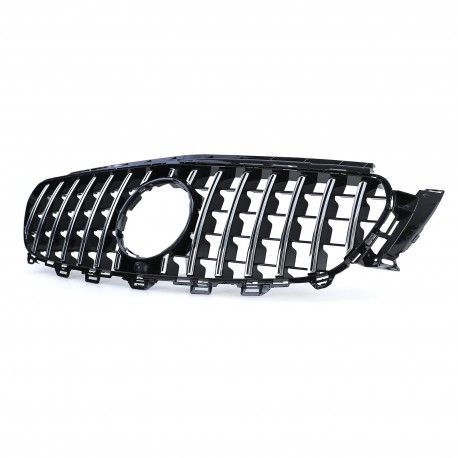 GRILLE CALANDRE SPORT NOIRE ET CHROME PACK GTR POUR MERCEDES CLASSE E W213 (04966)