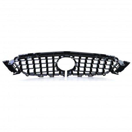 GRILLE CALANDRE SPORT NOIRE ET CHROME PACK GTR POUR MERCEDES CLASSE E W213 (04966)