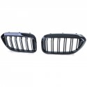 GRILLES CALANDRES NOIRES BRILLANTES SPORT DOUBLES AILETTES BMW SERIE 5 G30 G31 F90 (04953)