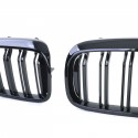 GRILLES CALANDRES NOIRES BRILLANTES SPORT DOUBLES AILETTES BMW SERIE 5 G30 G31 F90 (04953)