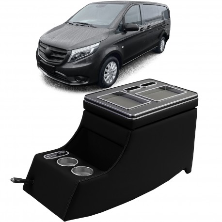 ACCOUDOIR CENTRAL NOIR MERCEDES CLASSE V W447 et VIANO W639 2003-2019 (06084)