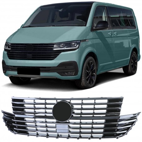 GRILLE DE CALANDRE SPORT NOIRE VW VOLKSWAGEN T6 BUS TRANSPORTEUR APRES 2019 (06085)