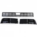 GRILLE NOIRE BRILLANTE CALANDRE SPORT PARECHOC VW VOLKSWAGEN T6 BUS TRANSPORTEUR 2015-2019 (06087)