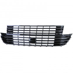 GRILLE DE CALANDRE SANS SIGLE NOIRE BRILLANTE VW VOLKSWAGEN T6 BUS TRANSPORTEUR APRES 2019 (06099)
