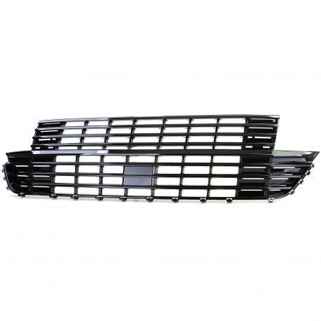 GRILLE DE CALANDRE SANS SIGLE NOIRE BRILLANTE VW VOLKSWAGEN T6 BUS TRANSPORTEUR APRES 2019 (06099)