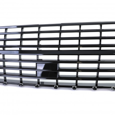 GRILLE DE CALANDRE SANS SIGLE NOIRE BRILLANTE VW VOLKSWAGEN T6 BUS TRANSPORTEUR APRES 2019 (06099)