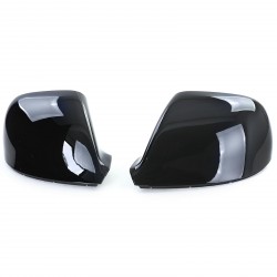 COQUES RETROVISEURS NOIRES BRILLANTES  VOLKSWAGEN VW BUS T5 T6 AMAROK (06102)