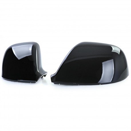 COQUES RETROVISEURS NOIRES BRILLANTES  VOLKSWAGEN VW BUS T5 T6 AMAROK (06102)