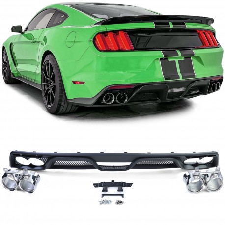 DIFFUSEURET SORTIES LOOK SHELBY GT350 FORD MUSTANG 2014-2017 (06107)