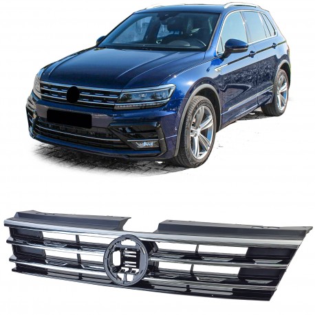 GRILLE CALANDRE SPORT NOIRE ET CHROM  VW VOLKSWAGEN TIGUAN 2016-2020 (06121)