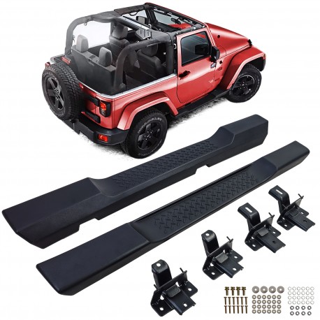 MARCHEPIEDS NOIRS JEEP WRANGLER JK 07-18 (06128)