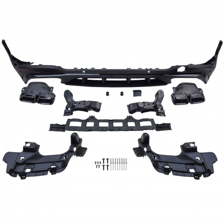 DIFFUSEUR NOIR BRILLANT SPORT STYLE AMG SORTIES NOIRES MERCEDES GLC SUV X253 (06132)