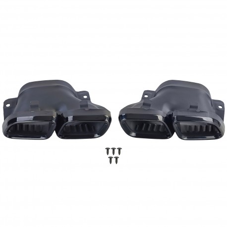 DIFFUSEUR NOIR BRILLANT SPORT STYLE AMG SORTIES NOIRES MERCEDES GLC SUV X253 (06132)